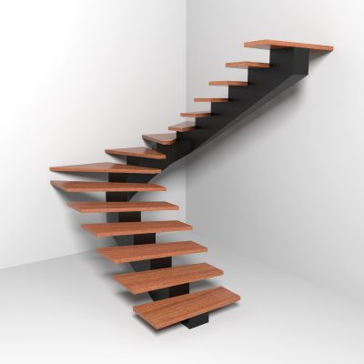 Spiralinių laiptų konstrukcija